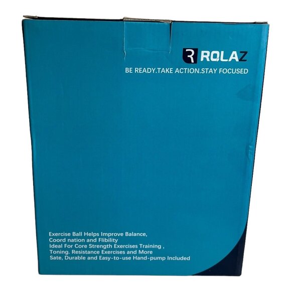 Rolaz Unbreakable Exercise Ball Yoga Stability Fitness Workout Medium Gray 55cm - Picture 4 of 11